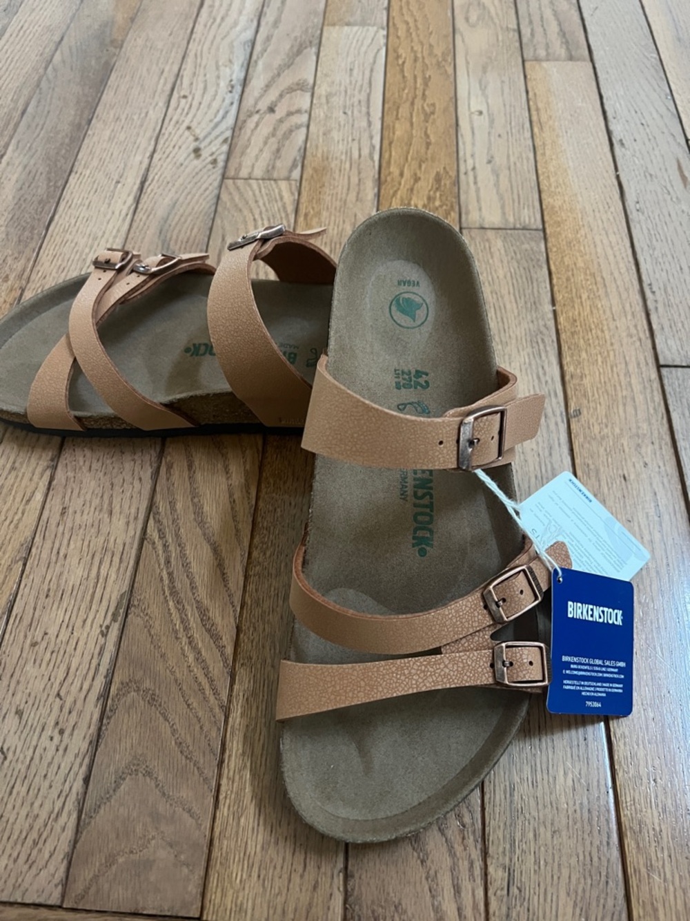 Birkenstock Franca Vegan Pecan Birkibuc Women’s Sandals (Regular)